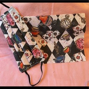 Alice in Wonderland diamond fabric face mask